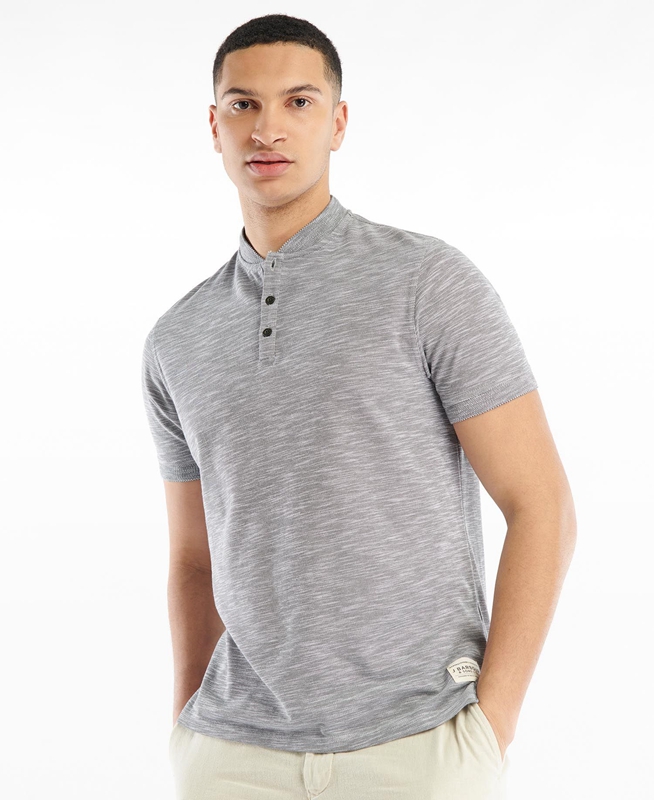 Camiseta Barbour Belgrave Deporte Neck Hombre Gris | 264715-GXJ