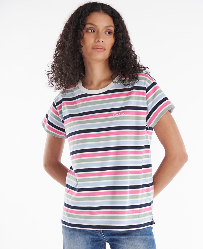 Camiseta Barbour Evergreen Top Mujer Multicolor | 930584-ACN