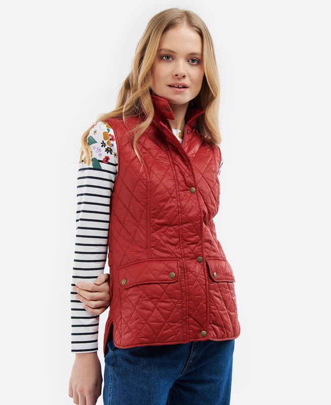 Chalecos Barbour Otterburn Mujer Rojas | 876349-AMU