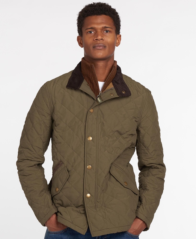 Chaqueta Acolchada Barbour Shoveler Hombre Verde Oliva | 275301-FVT