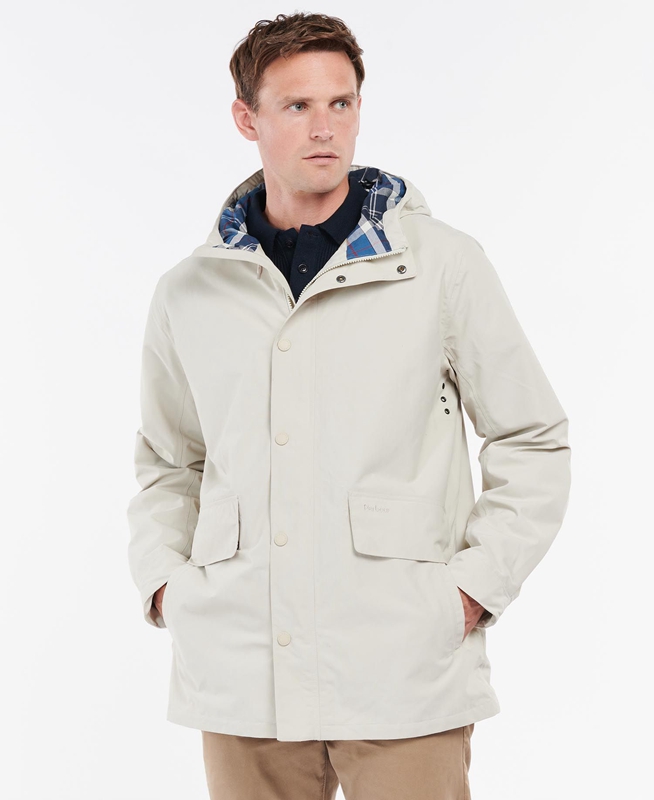 Chaqueta Impermeable Barbour Summer City Parka Hombre Beige | 053291-VZL