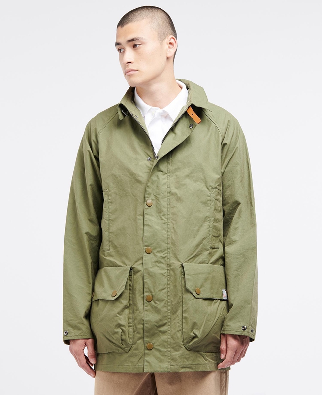 Chaquetas Casuales Barbour x Ally Capellino Back Hombre Verde Oliva | 364709-QTP