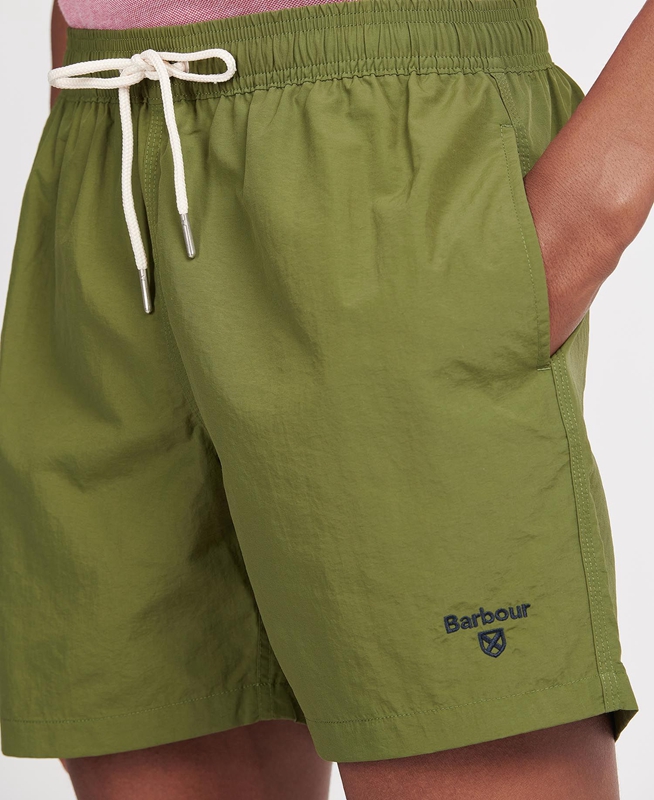 Pantalones Barbour Essential Logo 5'' Swim Hombre Verde Oliva | 648735-GUI