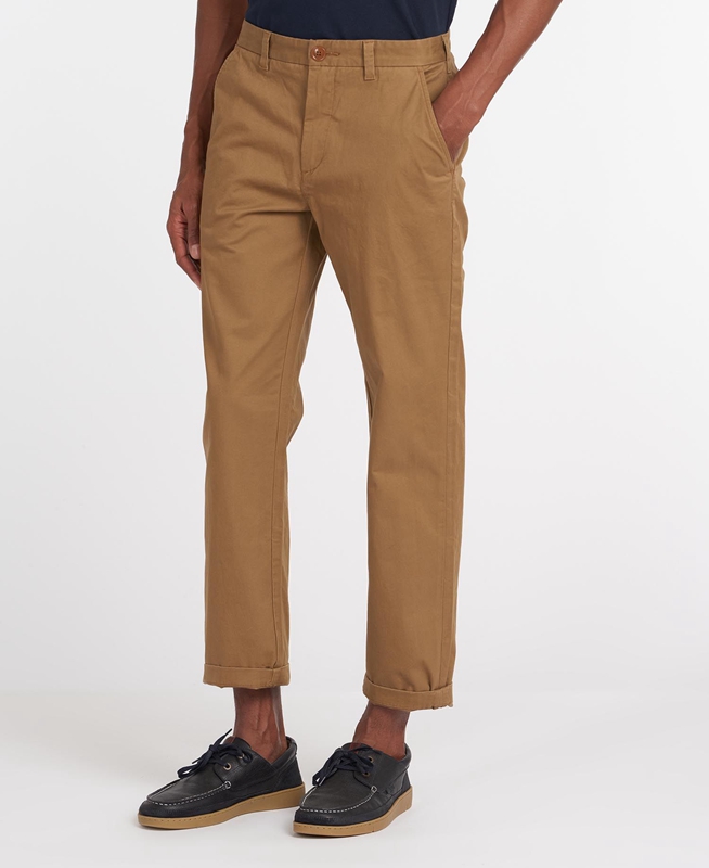 Pantalones Barbour Neuston Essential Chinos Hombre Beige | 620375-GWZ