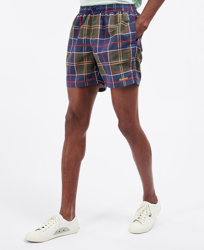 Pantalones Barbour Tartan Swim Hombre Rojas | 807235-BLD