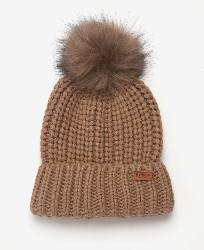 Sombreros Barbour Beanie Saltburn Mujer Beige | 928705-KME