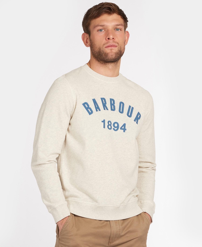 Sudaderas Barbour John Crew Neck Hombre Beige | 230475-TOU