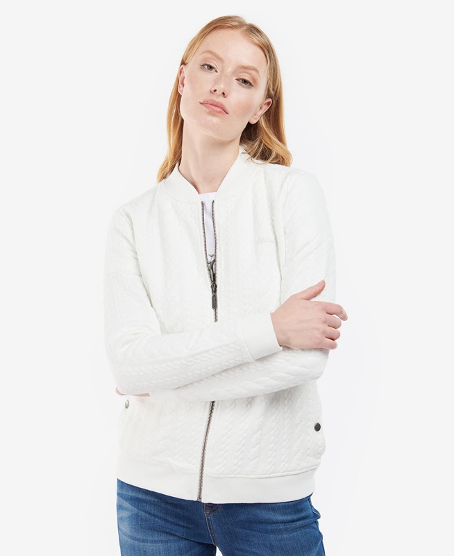 Sudaderas Barbour Kelsey Zip Mujer Blancas | 615207-MVT