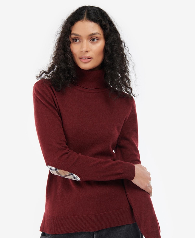 Suéteres Barbour Pendle Roll-Neck Mujer Rojas | 376582-GZT