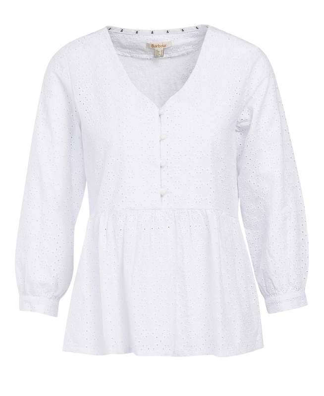 Camisas Barbour Bindweed Top Mujer Blancas | 218509-YNB