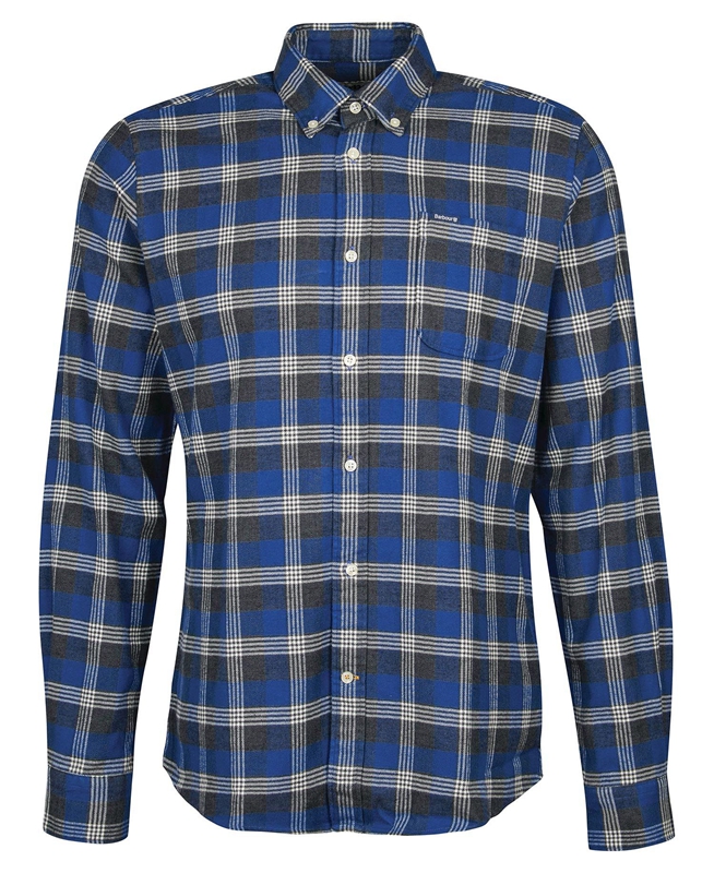 Camisas Barbour Brockwell Tailored Fit Hombre Azules | 521049-EID