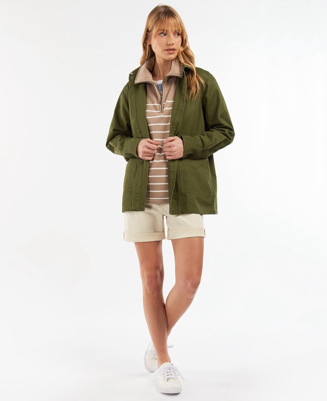 Camisas Barbour Explorer Marley Overshirt Mujer Verde Oliva | 815293-ZWK