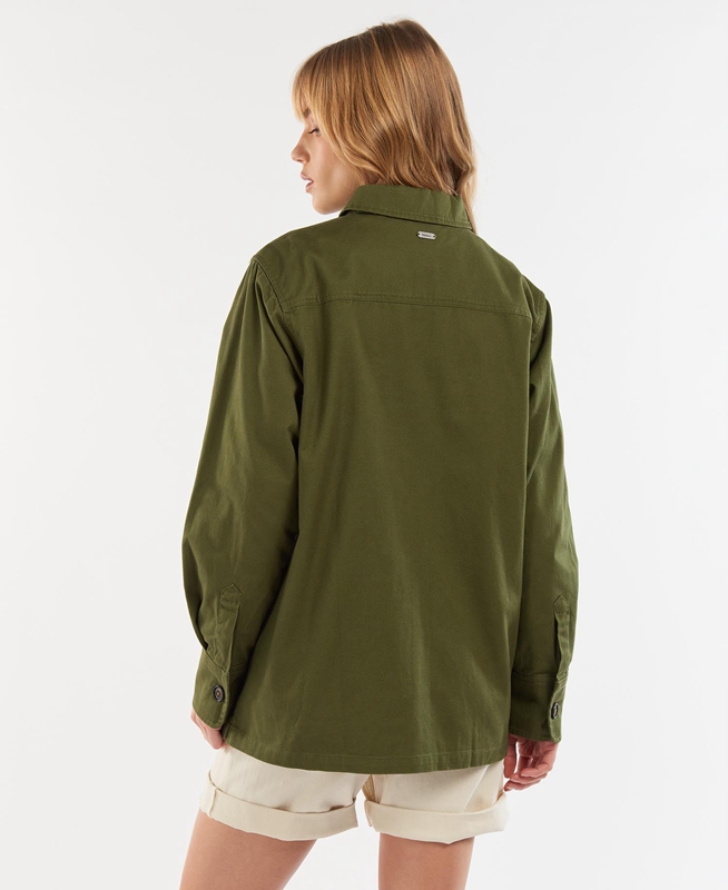 Camisas Barbour Explorer Marley Overshirt Mujer Verde Oliva | 815293-ZWK