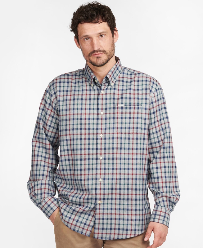 Camisas Barbour Hemd Coll Thermo Hombre Gris | 860912-ABO