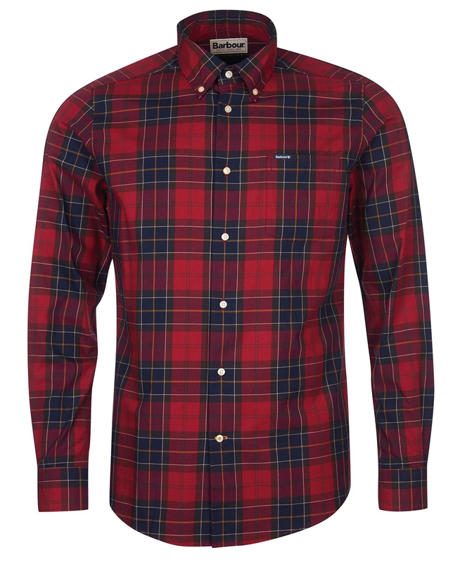 Camisas Barbour Hemd Wetheram Tailored Hombre Rojas | 420951-PXU