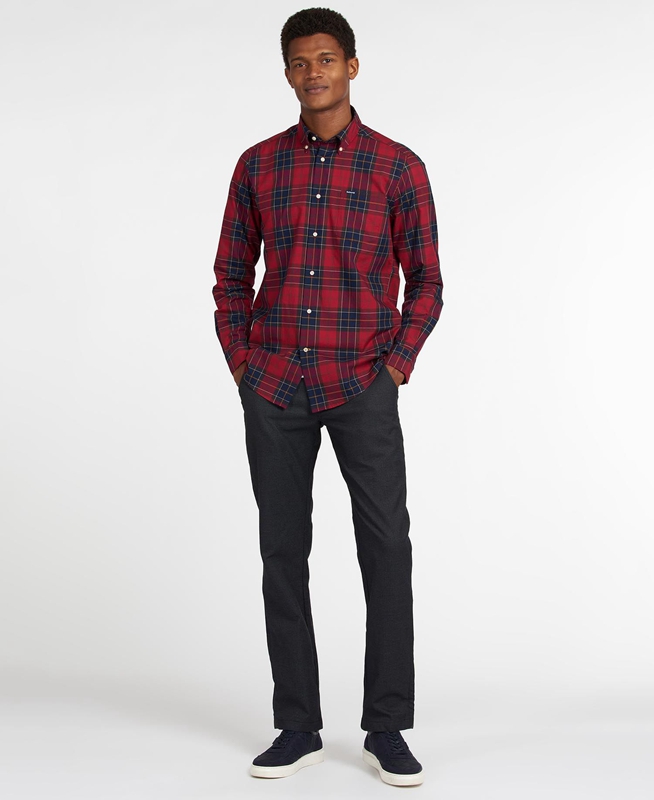 Camisas Barbour Hemd Wetheram Tailored Hombre Rojas | 420951-PXU