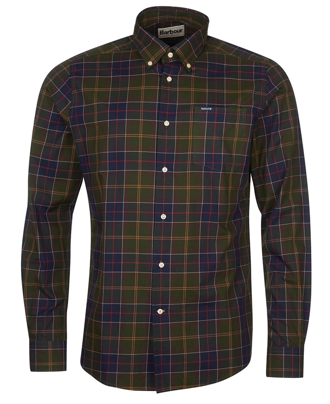 Camisas Barbour Hemd Wetheram Tailored Hombre Verde Oliva | 658794-EDK