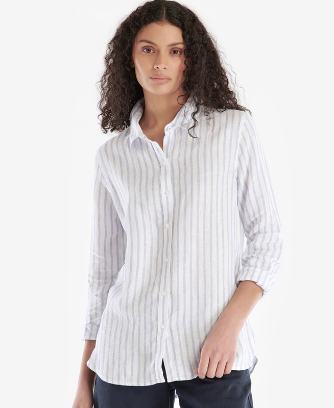 Camisas Barbour Marine Mujer Blancas | 512439-MJZ