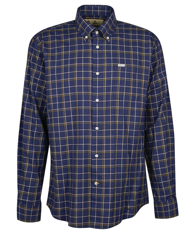 Camisas Barbour Pelton Regular Hombre Azul Marino | 571063-OHN