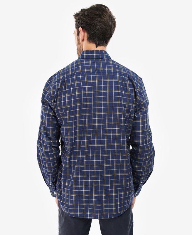 Camisas Barbour Pelton Regular Hombre Azul Marino | 571063-OHN