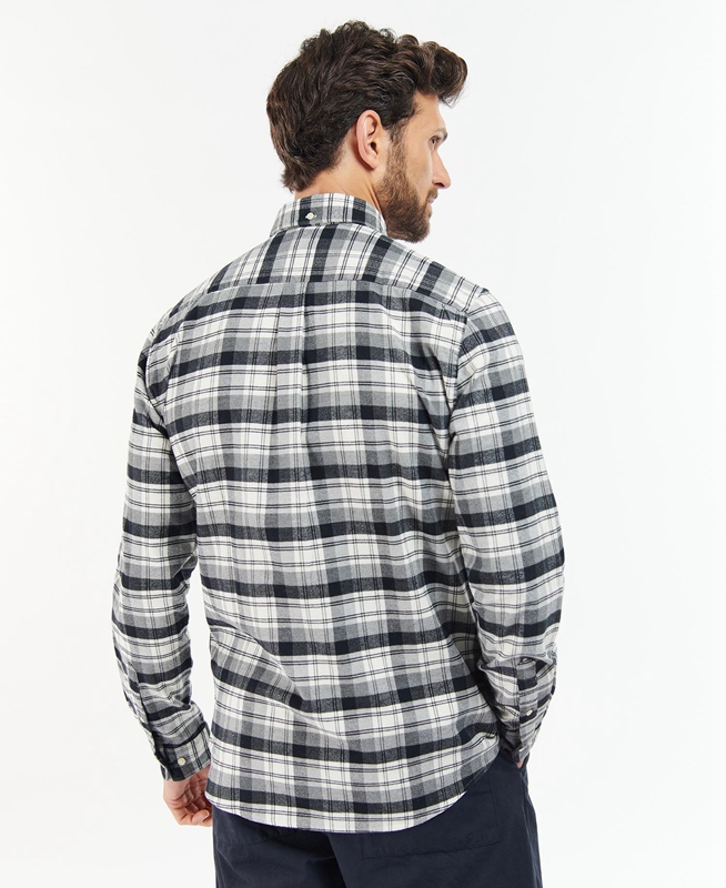 Camisas Barbour Stonewell Tailored Fit Hombre Gris | 315869-NGV