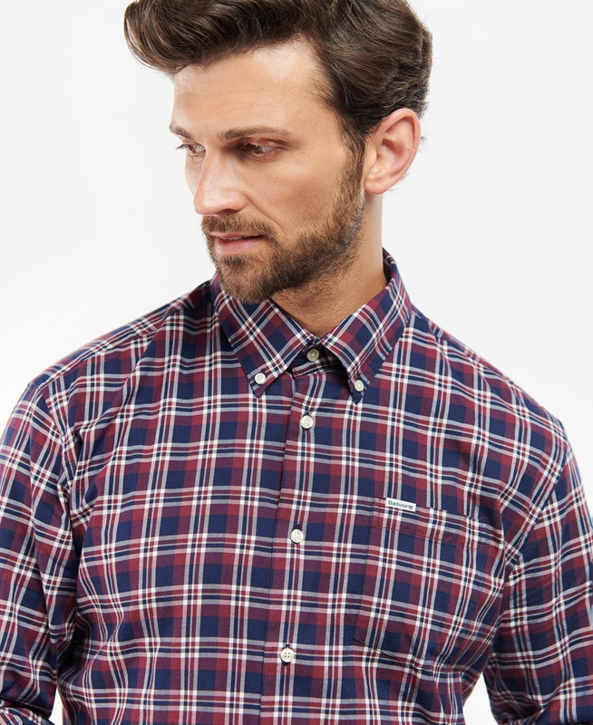 Camisas Barbour Turville Regular Fit Hombre Azules | 179638-ZFQ