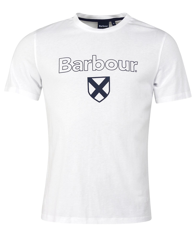 Camiseta Barbour Cameron Hombre Blancas | 765493-WFY