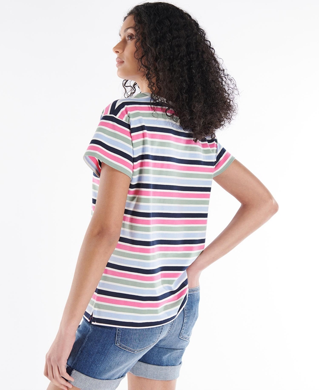 Camiseta Barbour Evergreen Top Mujer Multicolor | 930584-ACN