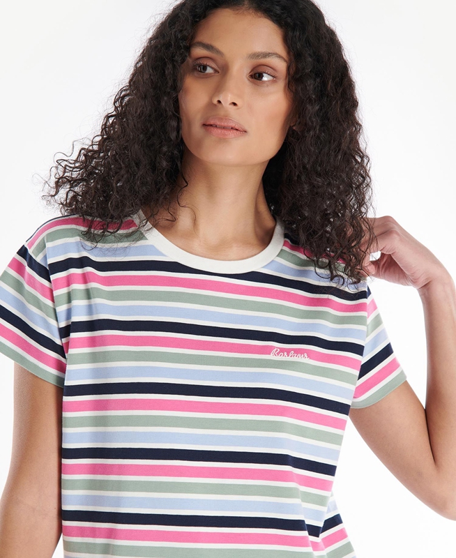 Camiseta Barbour Evergreen Top Mujer Multicolor | 930584-ACN