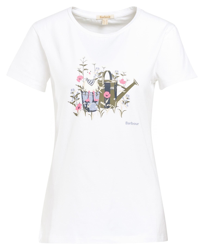 Camiseta Barbour Melrose Mujer Blancas | 152309-RNS