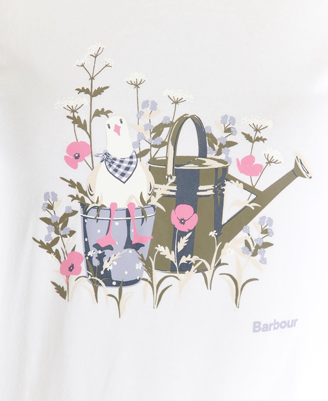 Camiseta Barbour Melrose Mujer Blancas | 152309-RNS