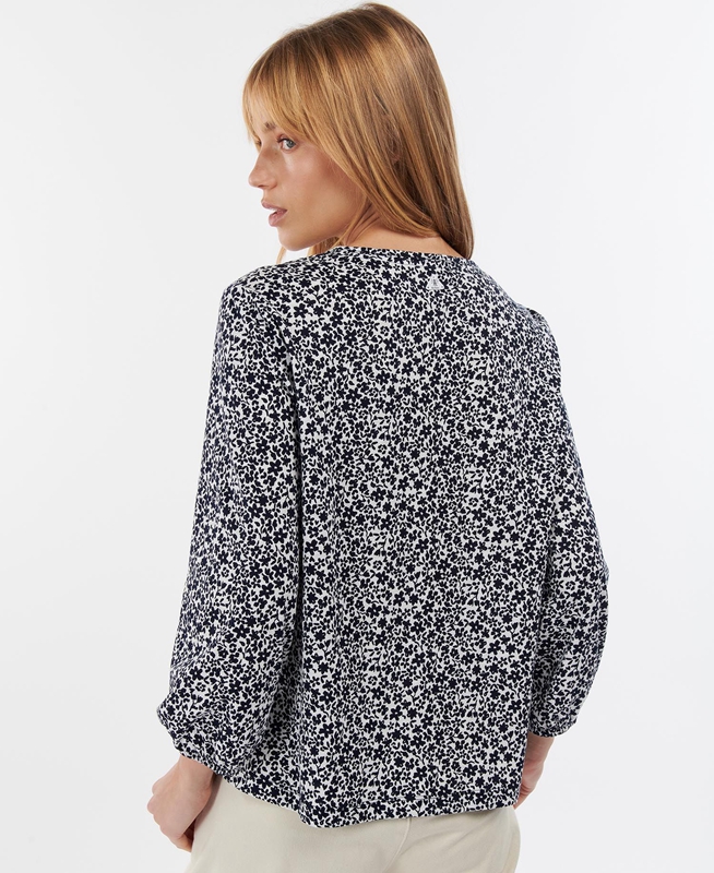 Camiseta Barbour Seaholly Top Mujer Blancas | 845312-EYZ