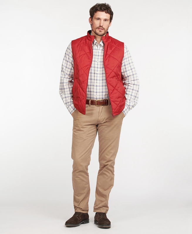 Chalecos Barbour Finn Hombre Rojas | 024371-QGR