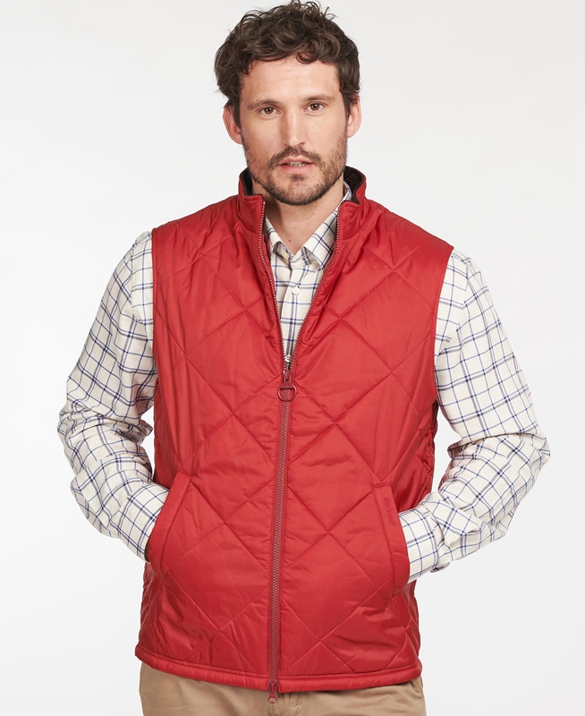 Chalecos Barbour Finn Hombre Rojas | 024371-QGR