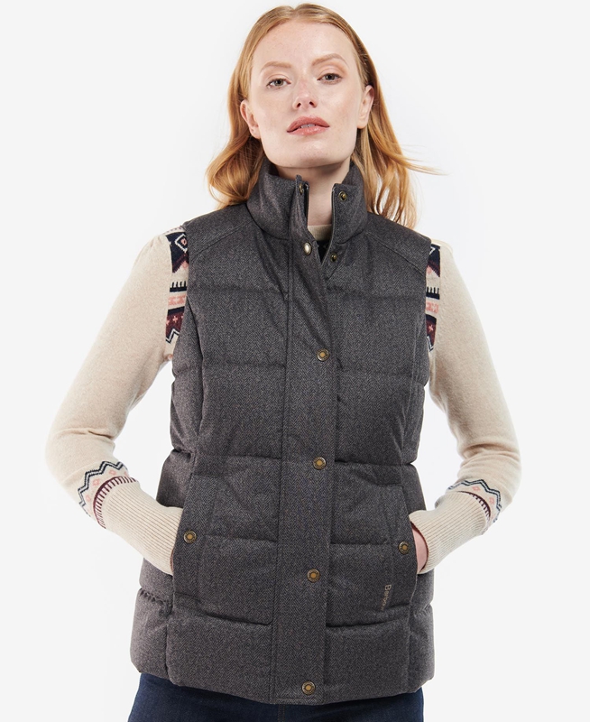 Chalecos Barbour Foxglove Mujer Gris | 843761-CMG