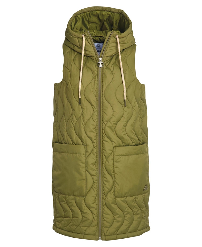 Chalecos Barbour Guilden Mujer Verde | 562940-GHR