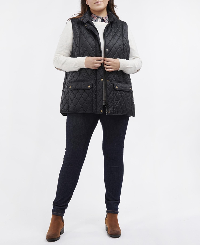 Chalecos Barbour Plus Otterburn Mujer Negras | 582973-GTQ