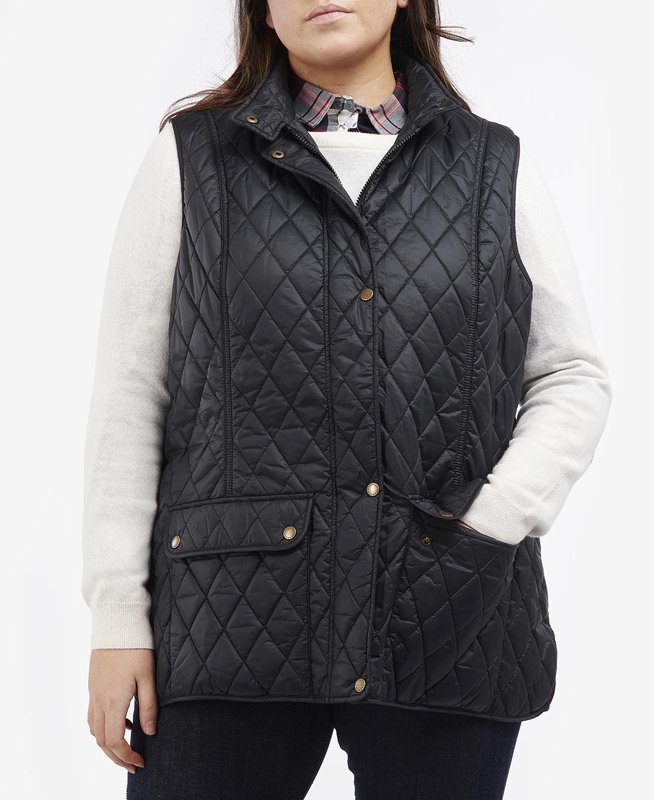 Chalecos Barbour Plus Otterburn Mujer Negras | 582973-GTQ