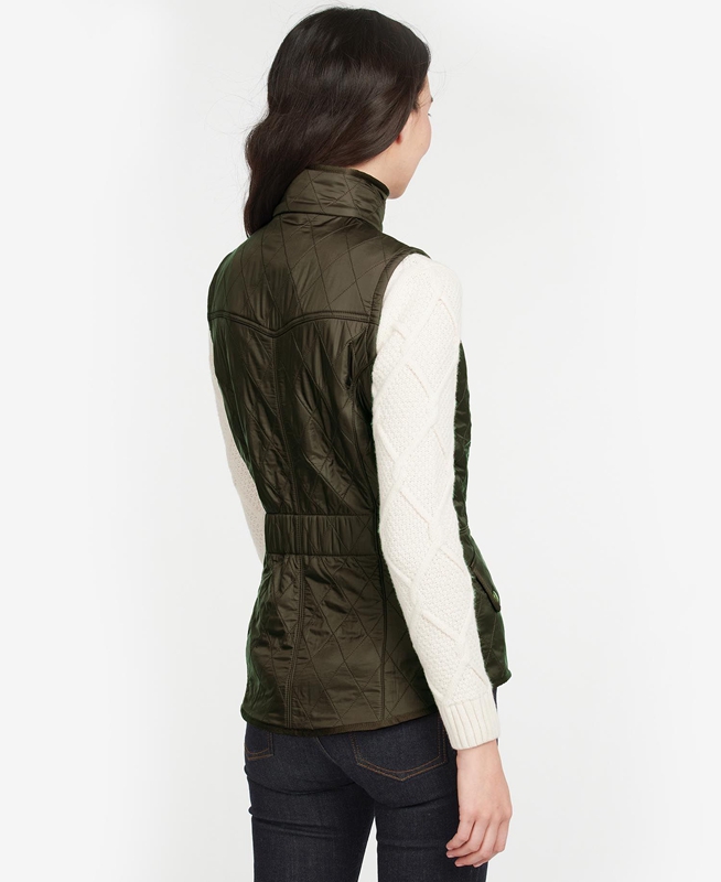 Chalecos Barbour Weste Cavalry Mujer Verde | 217896-TAO