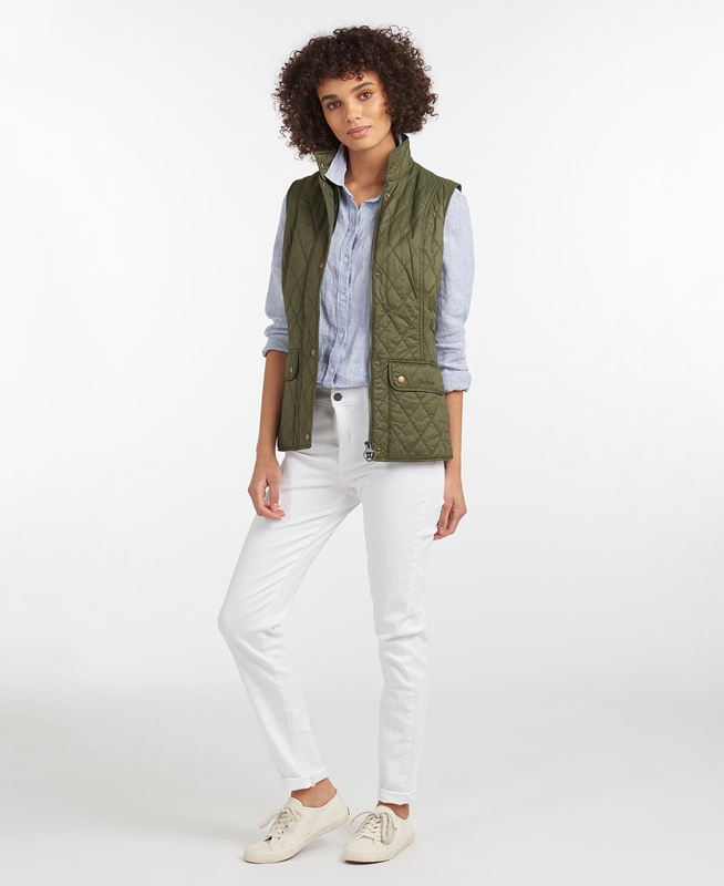 Chalecos Barbour Weste Otterburn Mujer Verde Oliva | 396278-MGT