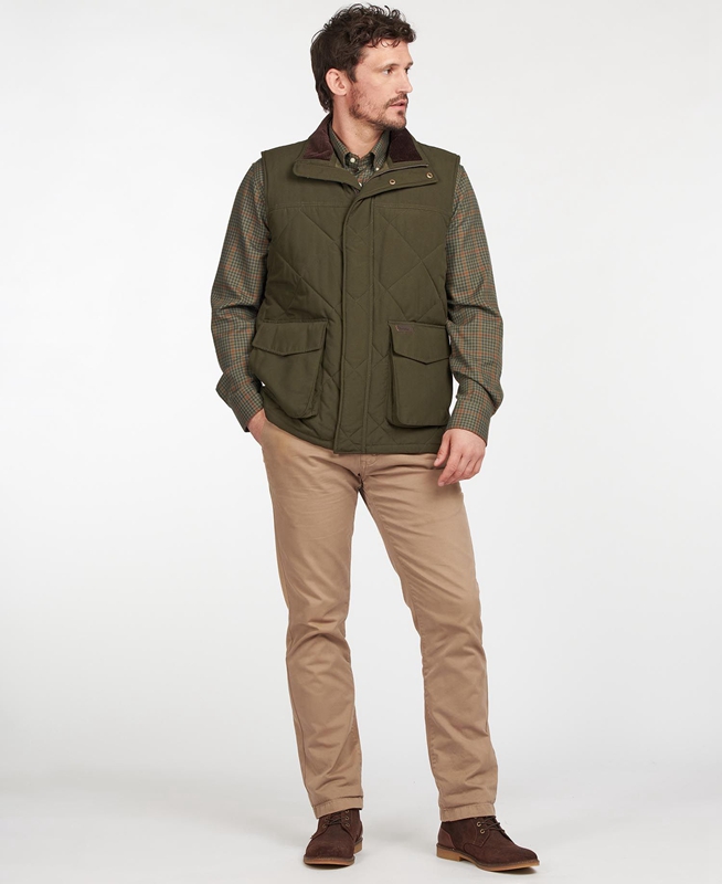 Chalecos Barbour Winterdale Hombre Verde Oliva | 298150-GWC