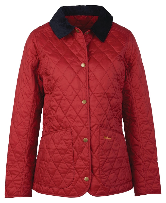 Chaqueta Acolchada Barbour Annandale Mujer Rojas | 216703-HNC