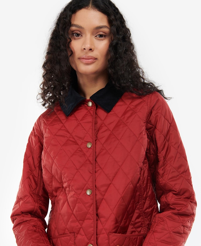 Chaqueta Acolchada Barbour Annandale Mujer Rojas | 216703-HNC