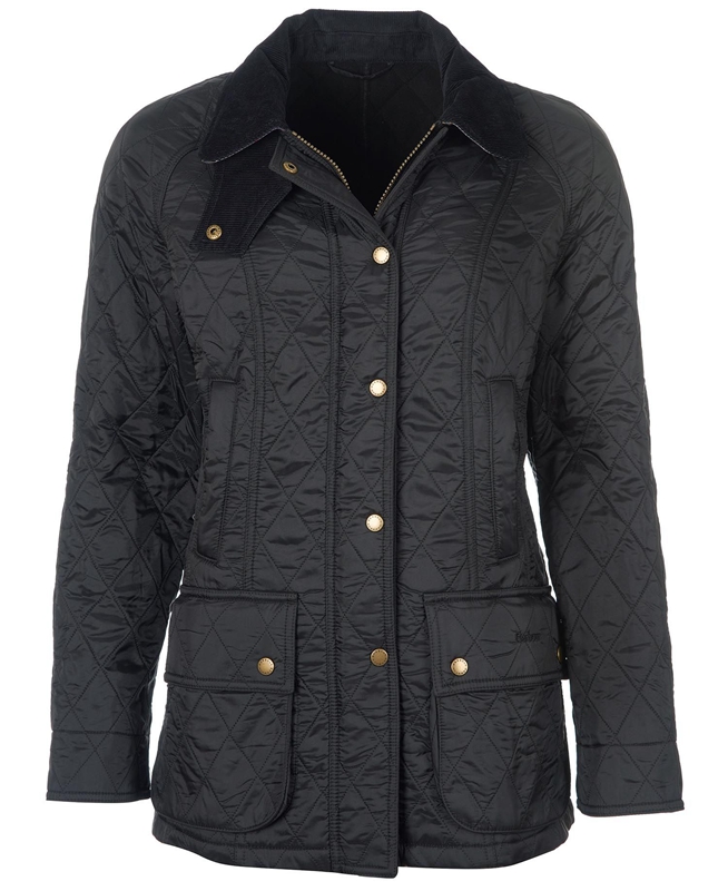 Chaqueta Acolchada Barbour Beadnell Polarquilt Mujer Negras | 213485-VWM