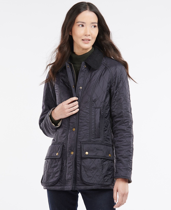 Chaqueta Acolchada Barbour Beadnell Polarquilt Mujer Azul Marino | 962831-QGF