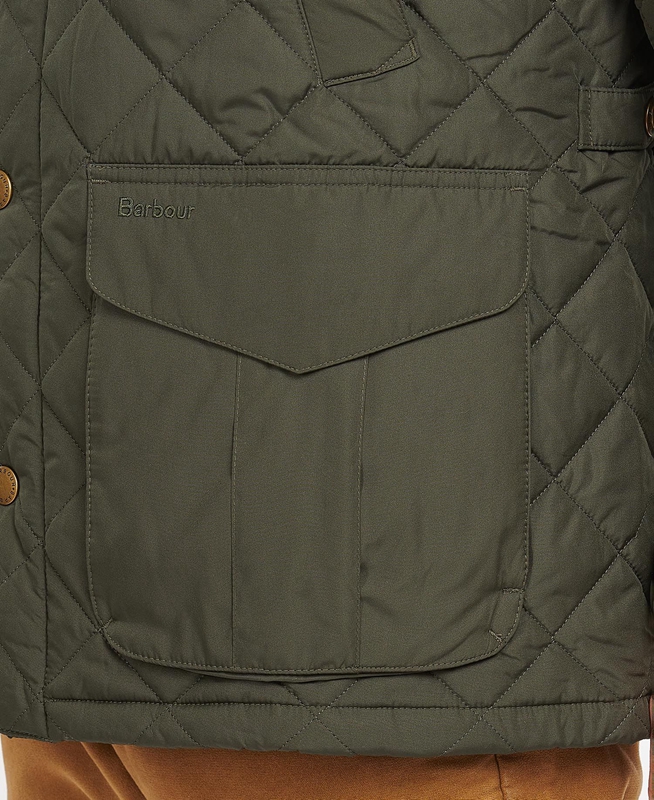 Chaqueta Acolchada Barbour Devon Hombre Verde | 218043-FTQ