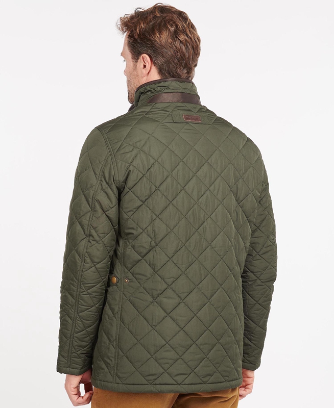 Chaqueta Acolchada Barbour Devon Hombre Verde | 218043-FTQ