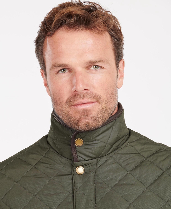 Chaqueta Acolchada Barbour Devon Hombre Verde | 218043-FTQ