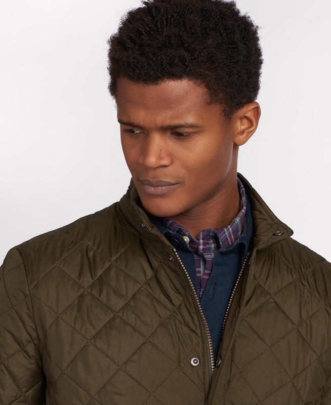 Chaqueta Acolchada Barbour Flyweight Chelsea Hombre Verde Oliva | 135709-GKT