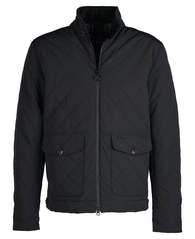 Chaqueta Acolchada Barbour Hitchen Hombre Negras | 136874-QNZ